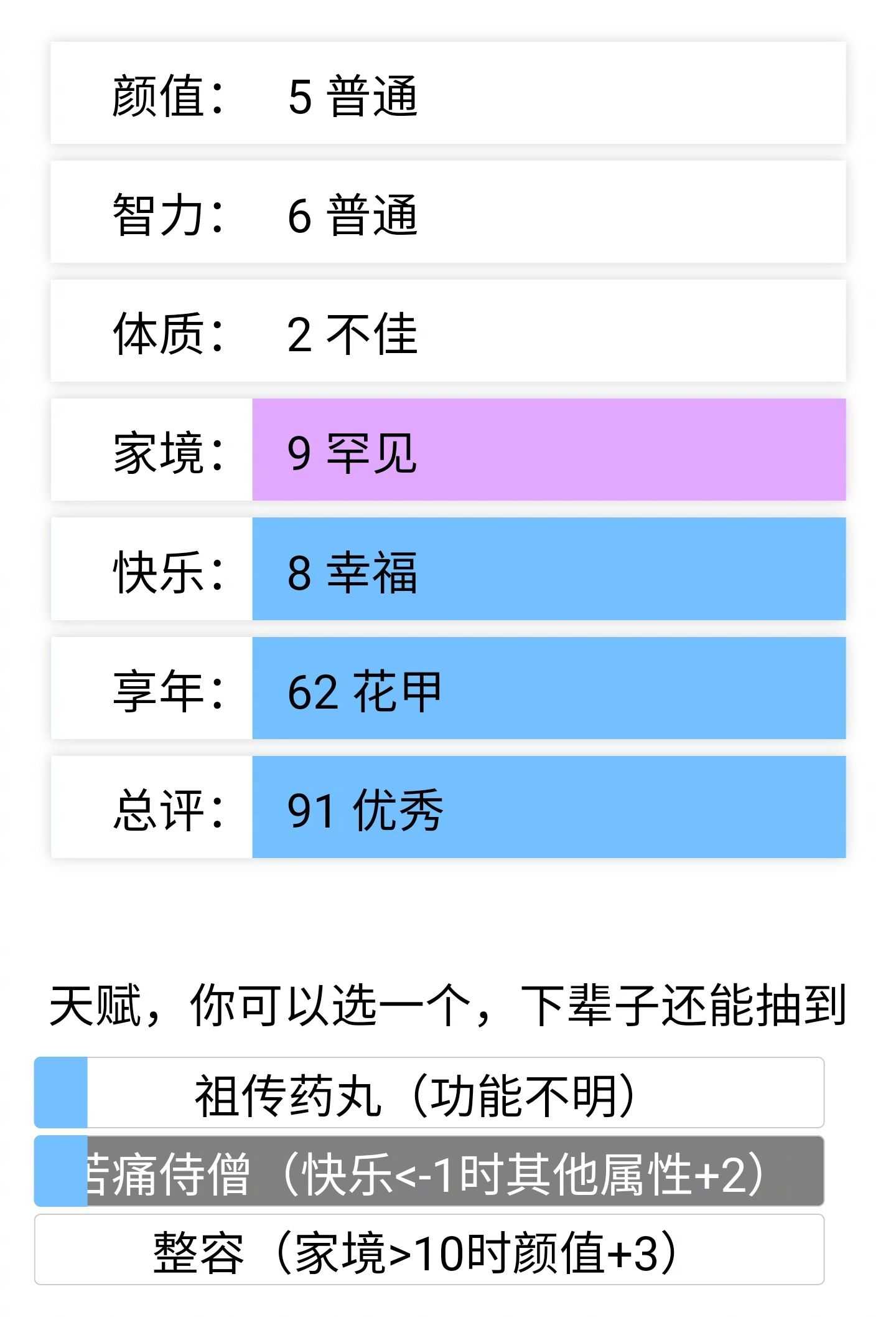 人生重开模拟器天赋大全：全天赋抽卡作用事件一览[多图]图片2